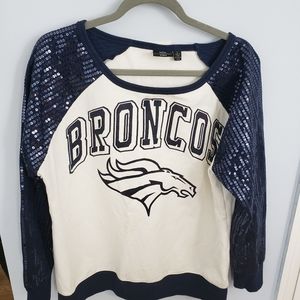 Denver 🏈 Broncos sequined sleeve sweatshirt